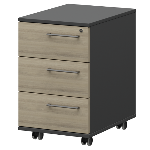 Тумба мобильная-подвесная левая KZT-61L Кронберг-Графит F0000028491