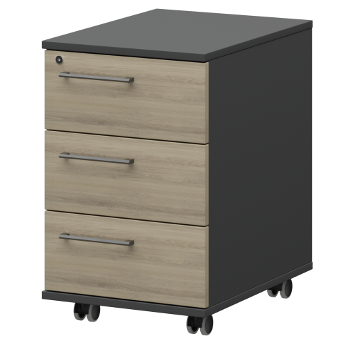 Тумба мобильная-подвесная правая KZT-61R Кронберг-Графит F0000028492