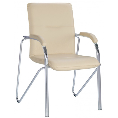 Стул SAMBA бежевый ( подлокотник кож.зам)