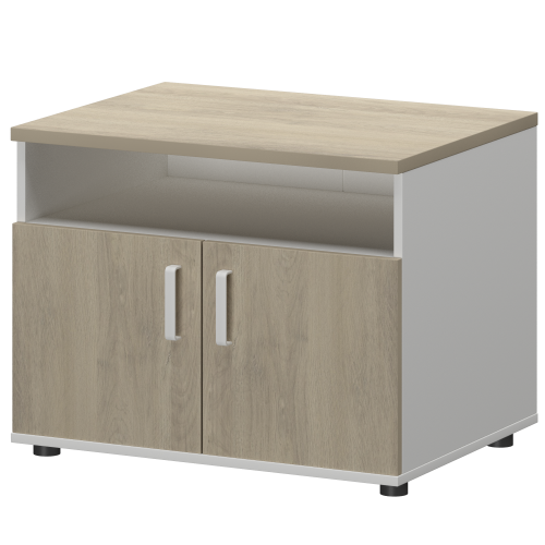 Тумба для оргтехники СМТ-2ДН Тип2 Белый-Кронберг F0000024377